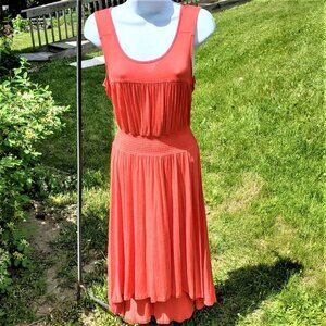 Anthropologie Girls From Savoy Annabel Sleeveless Dress Coral Size S